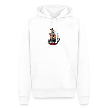 Arbeitszeit Betrug Satire - Männer Premium Bio Hoodie - Weiß - Vorne - Nico (187cm)