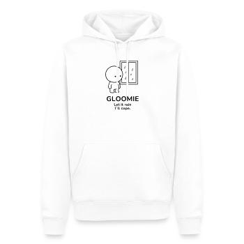 Gloomie – Let It Rain | Cozy Rainy Day Mood - Men’s Premium Organic Hoodie - white - Front - Nico (187cm)