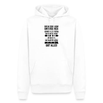 Güterzug VS Schweinehorde - Männer Premium Bio Hoodie - Weiß - Vorne - Nico (187cm)