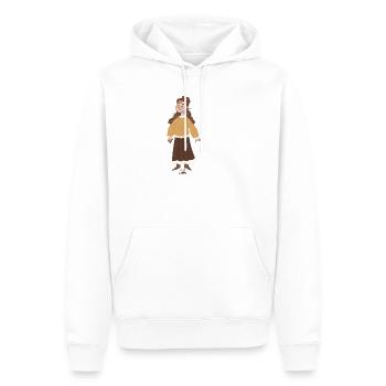 Fille vintage en robe d’automne - Sweat à capuche Premium bio Homme - blanc - Devant - Nico (187cm)
