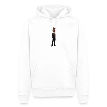 Surreales Anzugportrait mit Farbmaske - Männer Premium Bio Hoodie - Weiß - Vorne - Nico (187cm)