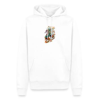Art des patins à roulettes floraux - Sweat à capuche Premium bio Homme - blanc - Devant - Nico (187cm)