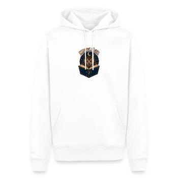 Kapiteljäger Nachtbuch-Eule - Männer Premium Bio Hoodie - Weiß - Vorne - Nico (187cm)