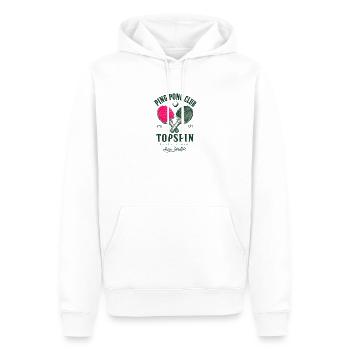 Ping Pong Club Topspin Vintage - Sweat à capuche Premium bio Homme - blanc - Devant - Nico (187cm)
