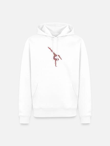 Turnerin Gymnastik Handstand Bodengang - Männer Premium Bio Hoodie - Weiß