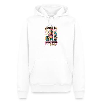 Dog Mom Priorities – Funny Sarcastic Dog Design - Sweat à capuche Premium bio Homme - blanc - Devant - Nico (187cm)