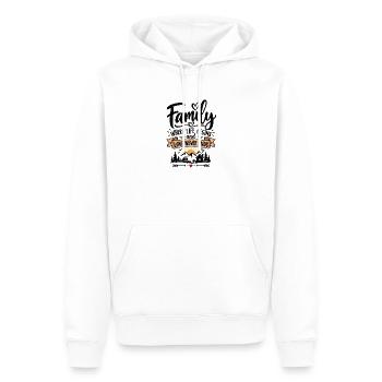 Family Where Life Begins - Sweat à capuche Premium bio Homme - blanc - Devant - Nico (187cm)