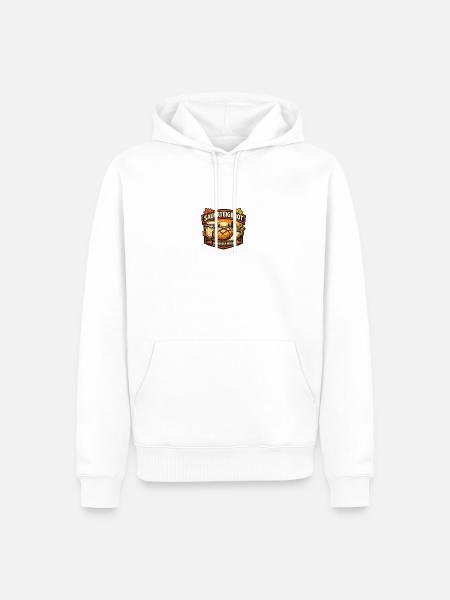 Sauerteigbrot Logo Herbstambiente - Männer Premium Bio Hoodie - Weiß