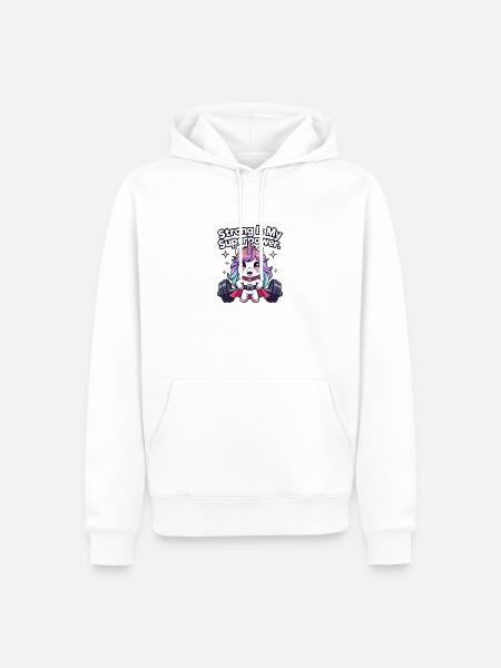 Einhorn-Stärke: Superkraft-Auftrieb - Männer Premium Bio Hoodie - Weiß