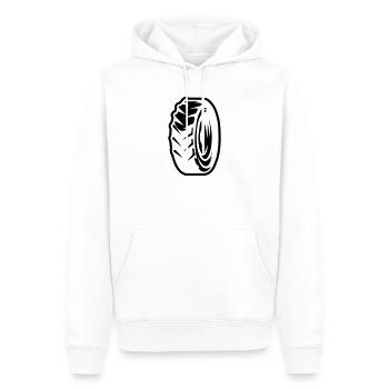 Reifen - Männer Premium Bio Hoodie - Weiß - Vorne - Nico (187cm)