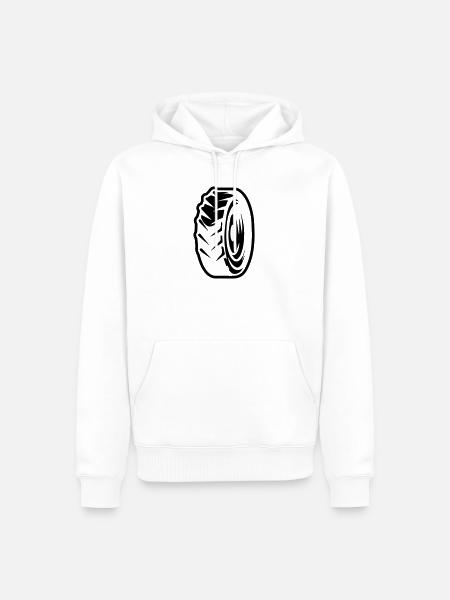 Reifen - Männer Premium Bio Hoodie - Weiß