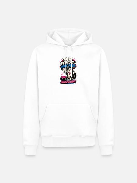 Mein Personal hat Fell - Männer Premium Bio Hoodie - Weiß