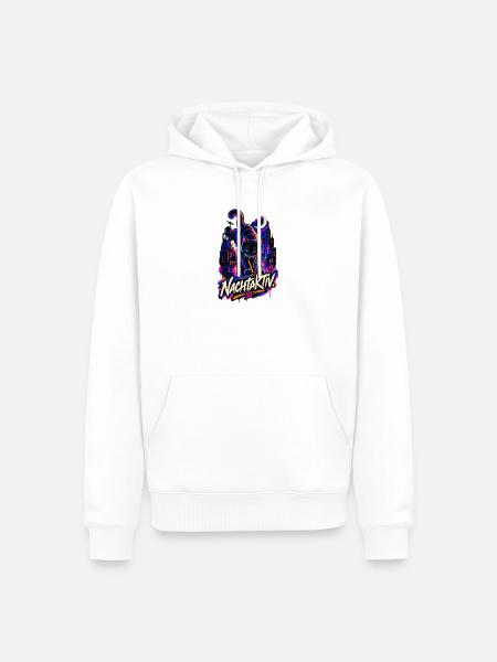 Nachtaktiv - Männer Premium Bio Hoodie - Weiß