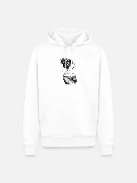 Meermensch - In mir ist Meer! - Männer Premium Bio Hoodie - Weiß