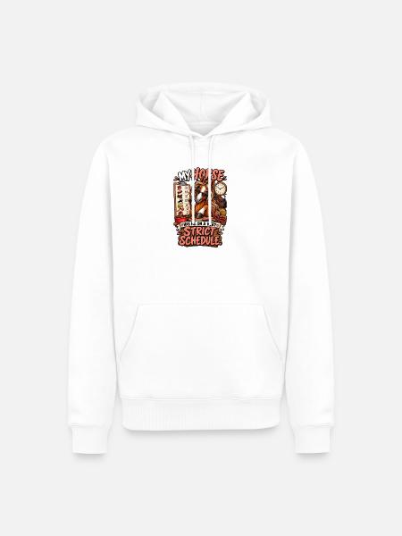 Horse Owner Strict Schedule - Männer Premium Bio Hoodie - Weiß