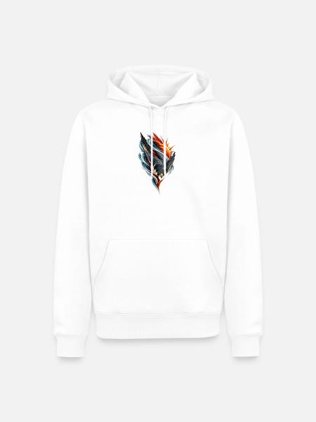 Falke - Männer Premium Bio Hoodie - Weiß