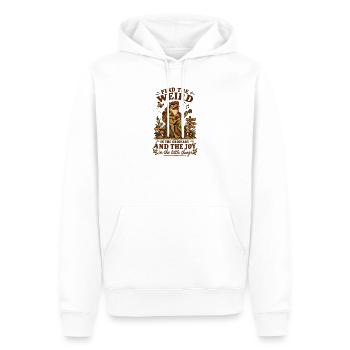  Finde Das Seltsame Im Gewöhnlichen Frosch Gitarre - Männer Premium Bio Hoodie - Weiß - Vorne - Nico (187cm)