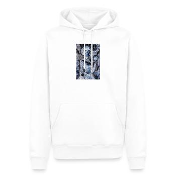 Negative Steampunk Pink - Männer Premium Bio Hoodie - Weiß - Vorne - Nico (187cm)
