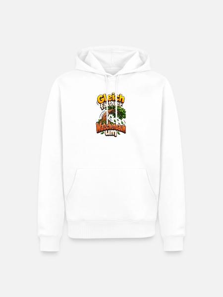 Gleich fällt der Watschenbaum - Männer Premium Bio Hoodie - Weiß