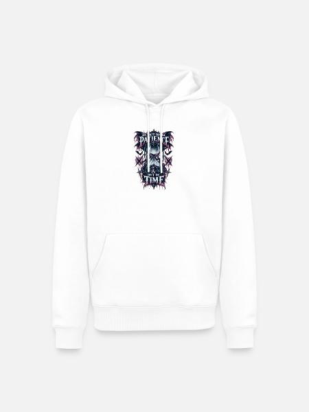 Aus Geduld Wird Zeit Gothic - Männer Premium Bio Hoodie - Weiß