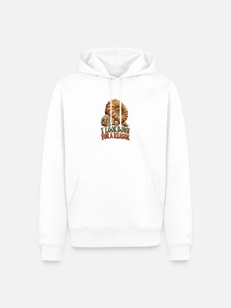 Fossiljagd-Ammoniten-Humor - Männer Premium Bio Hoodie - Weiß