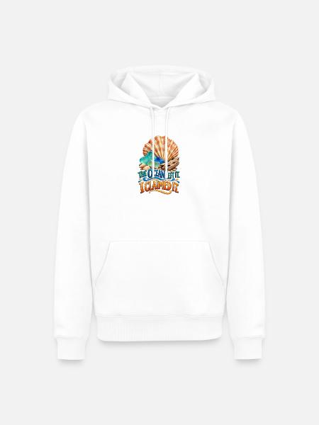 Beachcomber Ocean Treasure Humor - Männer Premium Bio Hoodie - Weiß