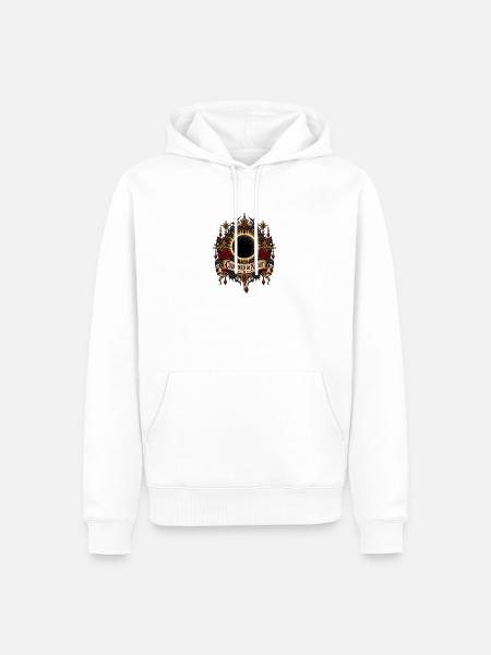 Krönt vom Nacht-Mondwrest. - Männer Premium Bio Hoodie - Weiß