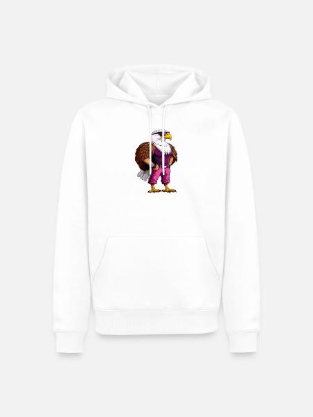 Adler Sporttrainer - Männer Premium Bio Hoodie - Weiß