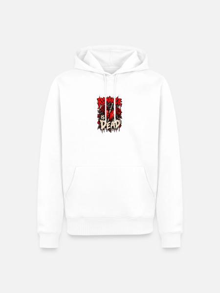 Romance is Dead: Gotische Rosen - Männer Premium Bio Hoodie - Weiß