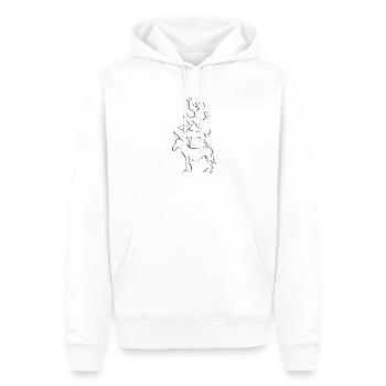 Bremer Stadtmusikanten Line Art - Männer Premium Bio Hoodie - Weiß - Vorne - Nico (187cm)