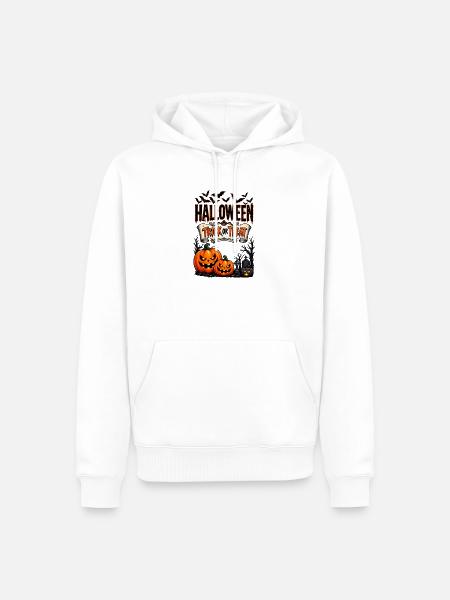 Halloween Süßes oder Saures - Männer Premium Bio Hoodie - Weiß