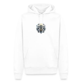 Nebelviking Schädel - Männer Premium Bio Hoodie - Weiß - Vorne - Nico (187cm)