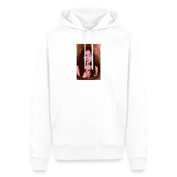 pssst VI - Männer Premium Bio Hoodie - Weiß - Vorne - Nico (187cm)