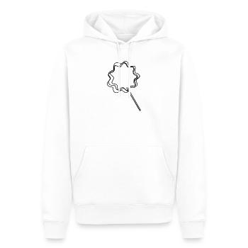 Zuckerwatte handgezeichnet - Männer Premium Bio Hoodie - Weiß - Vorne - Nico (187cm)