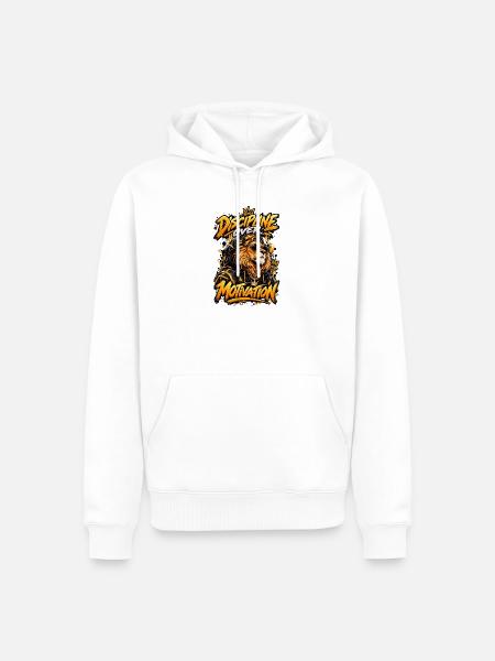 Disziplin übertrifft Motivation - Männer Premium Bio Hoodie - Weiß