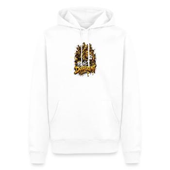 Kronenlöwe hat es anders gebaut - Männer Premium Bio Hoodie - Weiß - Vorne - Nico (187cm)