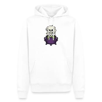 Hexenkessel Rauch Totenkopf Magic Gothic Shirt - Männer Premium Bio Hoodie - Weiß - Vorne - Nico (187cm)