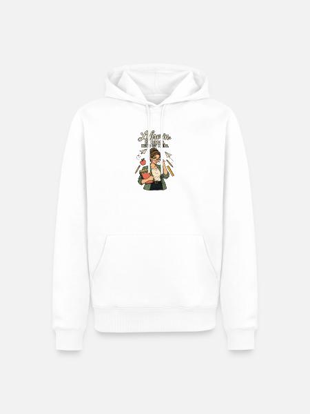 Lehrerin 28 Kinder keins meins - Männer Premium Bio Hoodie - Weiß