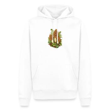 Morcheln im Frühlingswald - Männer Premium Bio Hoodie - Weiß - Vorne - Nico (187cm)