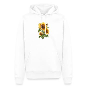 Sonnenblumen Gartenliebe - Männer Premium Bio Hoodie - Weiß - Vorne - Nico (187cm)