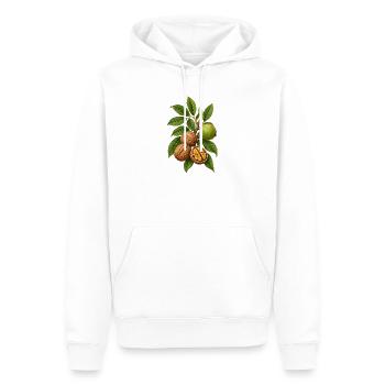 Walnüsse mit Blättern - Männer Premium Bio Hoodie - Weiß - Vorne - Nico (187cm)