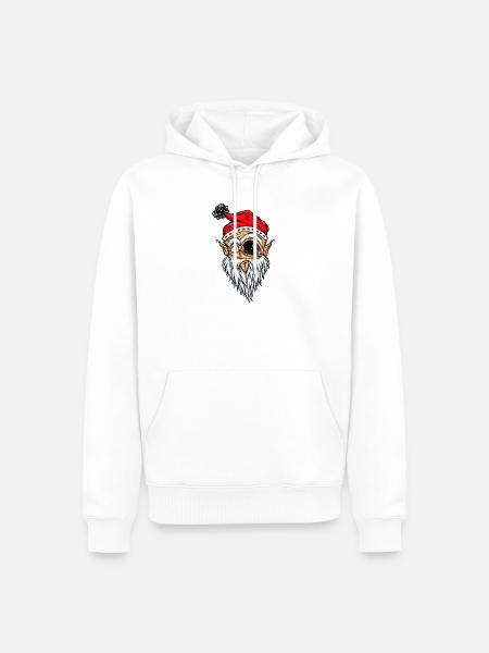 baertiger_weihnachtsmann - Männer Premium Bio Hoodie - Weiß