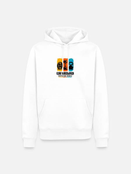 Kleine Verbesserungen – Fitness Motivation - Männer Premium Bio Hoodie - Weiß