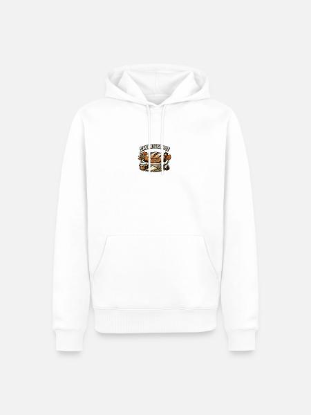 Sauerteigbrot Grummelkarikatur - Männer Premium Bio Hoodie - Weiß
