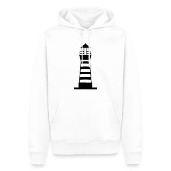 Leuchtturm - Männer Premium Bio Hoodie - Weiß - Vorne - Nico (187cm)