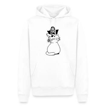 Süße Pirat Katze Seeräuber Augenklappe Hut Säbel - Männer Premium Bio Hoodie - Weiß - Vorne - Nico (187cm)