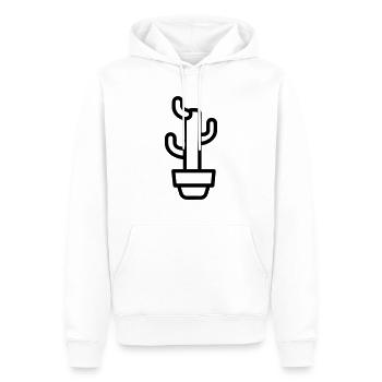 Kaktus - Männer Premium Bio Hoodie - Weiß - Vorne - Nico (187cm)