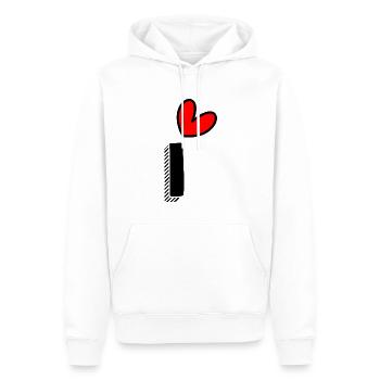 1. 1 AN. 1er ANNIVERSAIRE. ANNIVERSAIRE 1 AN. UN - Sweat à capuche Premium bio Homme - blanc - Devant - Nico (187cm)
