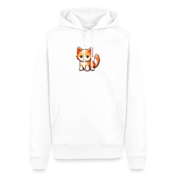 Pixel Cat - Men’s Premium Organic Hoodie - white - Front - Nico (187cm)