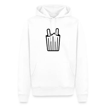 Pommes frites - Männer Premium Bio Hoodie - Weiß - Vorne - Nico (187cm)